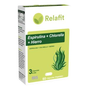 Espirulina+Chlorella+Hierro 60 cp Relafit
