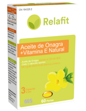 Aceite de Onagra+Vitamina E 60 perlas Relafit